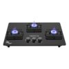 Lifelong 3 Gas Burner Top – 3 Burners Hob Top Gas Stove with Automatic Ignition – Toughened Glass top Gas Stoves for Home & Kitchen – Automatic Gas Stove for Modern/Modular Kitchen (LLHT923)Open,Black