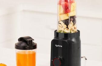 Lifelong Nutri for Smoothies and Juices 500 Watts with 2 Jars – 100% Copper Motor Mixer Grinder, Blender & Smoothie Maker for Kitchen – Blender for Fruits & Vegetables – Stainless Steel Blades