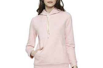 Campus Sutra Women’s Cotton Sweatshirt (AZ20_H_W_PLN_PNK_AZ_Pink_Medium)