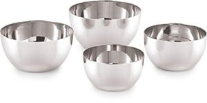 neelam Stainless Steel 6, 18 Gauge JK 250 ml Vati, Set of 4, Dinner Bowl Katori Serving Vati, Durable Quality, Elegant, Perfect for Serving Snacks, Desserts, and Condiments