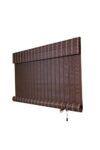 Mr.Chickwala Light Filtering & Cooling PVC Exterior & Interior Window Blind for Balcony and Outdoor Area – Sun Shade, Heat Reducing, Rain Resistant Choclate Brown 6 (3Feet X 7Feet)