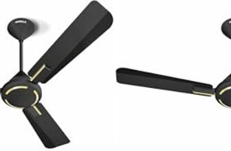 Havells 1200Mm Ambrose Es Ceiling Fan|Premium Matt Finish, Decorative Fan, Elegant Looks, High Air Delivery, Energy Saving, 100% Pure Copper Motor|2 Year Warranty|(Pack Of 2, Midnight) 1 Star