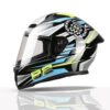 TVS Racing Titan Series Full Face Helmet for Men | Premium Bike Helmets with ABS Shell, UV Paint | Quick Release System | Aerodynamic Design | DOT & ISI Certified (Green/M)
