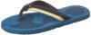 Reebok Men PU Laser Flip PRO SWIM SLIDES BLACK-MATTE GOLD-EVOLVED BLUE UK 7