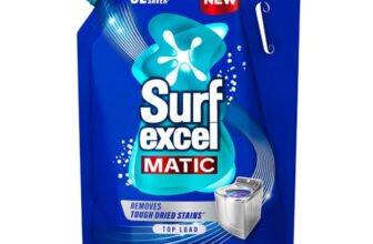 Surf Excel Matic Top Load Liquid Detergent 3 L Refill Pouch, Specially designed to remove Tough Dried Stains, 1st time in Washing Machine