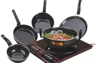 AGGOO Yuva Induction Bottom Non-Stick Coated Cookware Set(Aluminium, 5 – Piece)