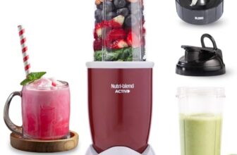 Wonderchef Nutri-blend Activ Mixer Grinder Blender, Smoothie Maker, 500W 22000 RPM 100% Full Copper Motor, 2 Unbreakable Jars, SS Blades, 2 Year Warranty, Recipe book by Chef Sanjeev Kapoor, Red