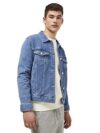 KOTTY Men Denim Full Sleeve Regular Winter Jacket(Blue Light,M)