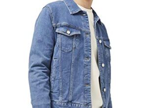 KOTTY Men Denim Full Sleeve Regular Winter Jacket(Blue Light,M)