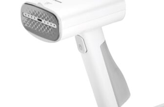 HAVELLS Vela Handheld Garment Steamer for Clothes | 1100 Watt | 360° Steaming | Anti-Spill Technology | Quick Steam Ready |100ml Detachable Tank | Upto 22g/min Steaming Rate | 2 Year Warranty | White