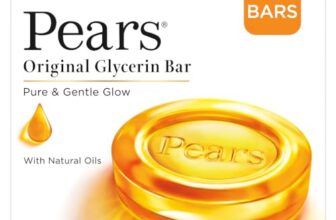 Pears Pure & Gentle Bathing Soap Bar 125 g (Combo Pack of 8) Moisturizing Glycerin Soap for Soft|| Glowing Skin & Body – Paraben Free|| For Men & Women