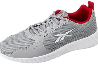 Reebok Mens Ripple Ignite M Pure Grey/White/Vector RED Sneaker – 7 UK (IQ7107)