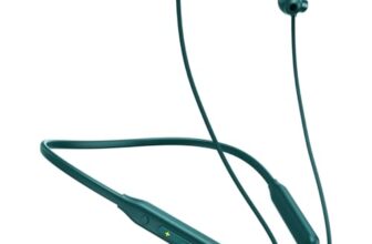 pTron Tangent Rush w/ 50Hrs Playtime, Pristine Sound, Dual-Device Pairing, Bluetooth 5.4 Wireless in-Ear Earphones with Mic, Voice Assistant, Type-C Fast Charging & IPX5 Water Resistant (Green)