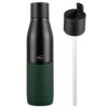 Pigeon by Stovekraft Luxe Thermos Stainless Steel Sipper Flask 500ml with Straw| 24 Hours Hot and Cold|Leak Proof|Easy to Open|Easy to use|Ideal Usage for Office Men/Women|School/College|Black&Green