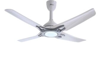 USHA Aerolux EX7 1320 mm Premium Design, Silent Ceiling Fan with Remote Control & LED Under Light (Galaxy White)