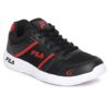 FILA Mens BLK/RD Running Shoes 11010705 6, Black
