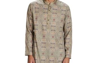 Amazon Brand – Symbol Men’s Mid Length Festive Kurta 37″_SY-A23-MNA-MKT-119_Green_2XL