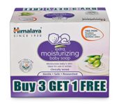 Himalaya Extra Moisturizing Baby Soap buy 3 GET 1FREE (3 N*75+1N 75g Free) No 1 Doctor Prescribed Brand | Aloe, Olive, Milk| Cleanses & Moisturizes Baby’s Skin