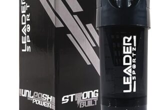 Leader Sportz Gym Shaker Pro Cyclone Bottle 500ml – Leakproof, Sturdy, BPA Free – Ideal for Protein, Preworkout| Advanced Mixing Technology – Extra Compartment for Supplements
