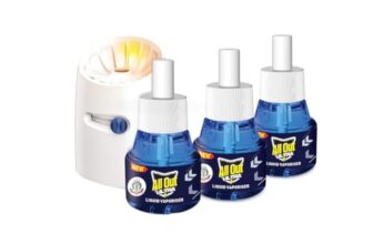 All Out Ultra Liquid Vaporizer, Machine + 3 Refills (45ml each) | Kills Dengue, Malaria & Chikungunya Spreading Mosquitoes| India’s Only Mosquito Killer Brand Recommended by Indian Medical Association