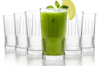 CELLO Brilliant Hi-Ball Tumbler Glass Set 275 ml Set of 6 | Comfortable Grip & Stackable | Perfect Stylish Glasses for Drinking Water, Juice, Cocktail, Mocktail, Cold Drinks | for Daily Use & Gifting