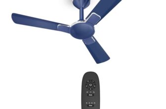 Havells 1200mm Enticer BLDC Prime Ceiling Fan| Compatible with Regulator & Remote| Upto 55% Energy Saving| High Air Delivery | 100% Copper Motor| 2 Years Comprehensive Warranty(Indigo Blue Chrome)