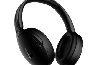 boAt Rockerz 551ANC Bluetooth Hybrid Active Noise Cancellation Over Ear Headphones with Up to 100H Playtime, ASAP Charge, Ambient Sound Mode &Dual EQ Modes, Enx Technology(Stellar Black)