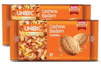 Unibic Cashew Badam Cookies, 450gm (Pack of 2) | Nutty Goodness in Every Bite | Your Favorite Teatime Snack | 900gm
