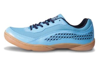 Nivia Flash 2.0 Badminton Shoes for Men, PVC Synthetic Leather & Mesh Upper, Duo‑Foam Midsole, Non‑Marking Herringbone Round Sole (Blue), UK11