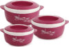 cello Sapphire Pack of 3 Thermoware Casserole(500 ml, 1000 ml, 1500 ml)