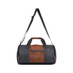 Gear Clubsport 3 9″/33L Faux Leather Large Water Resistant Duffle Bag/Travel Bag/Gym Bag for Men & Women(Navy-Tan)