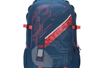 Skybags Vesper 40L Laptop Backpack with Rain Cover – Navy Blue