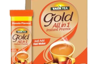 Tata Tea Gold All-in-1 Instant Premix Masala Tea, 14g Per Serve, Quick & Easy To Make Masala Chai, 10 Sachets