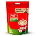 Tata Coffee All in 1 Premix, Hazelnut Flavour, Instant Coffee-Chicory Premix, Rich Aroma, Instant Coffee Sachets, Just Add Hot Water, 160g (10 Sachets x 16g)