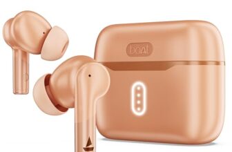 boAt Airdopes 141 Gen 2 (2025), 4 Mics ENx Tech, 48 Hrs Playback, Free Music Streaming, Fast Charge, Low Latency, IPX4, v5.4 Bluetooth Earbuds, TWS Ear Buds Wireless Earphones with mic (Orange)