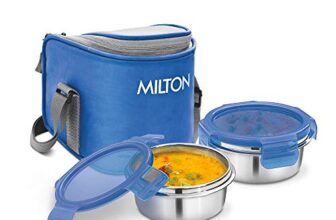 MILTON Cube 2 Lunch Box, 300 ml, Set of 2, Blue