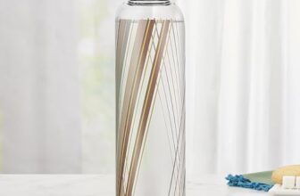 Borosil Artisan 550ml Narrow Mouth Glass Bottle with Metal Lid | 100% Borosilicate, Fridge Safe, Leakproof, Easy to Carry | Store Water, Lassi, Juice, Smoothies | Dishwasher Safe (Prism)