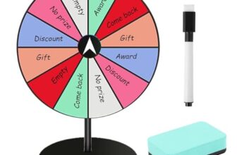 Spin The Wheel Game, Spinning Wheel, Spin Wheel 8-Inch Dry Erase Roulette Tabletop for Events
