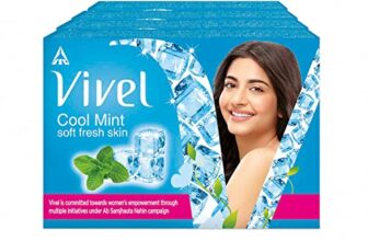 Vivel Cool Mint, Soft Fresh Skin Soap, 600g (150g – Pack of 4), Soap for Women & Men for Soft, Glowing & Moisurised Skin, All Skin Types