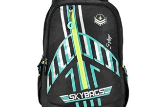 Skybags Casual Backpack 34L with 3 Spacious Compartments, Front Pocket & Built to Last Shoulder Strap | Black | Riddle