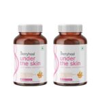 Berryheal Under The Skin L-Glutathione (250mg), Hyaluronic Acid, Vitamin C, Sea Buckthorn (Omega 3679) Vegan Skin Supplement for Glow, Hydration, Collagen Booster & Anti-Ageing | 60 Capsules for Women