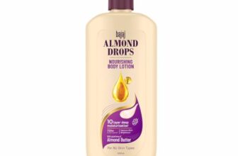 Bajaj Almond Drops Non-Sticky Body Lotion | Long Lasting Moisturization | Almond Oil & Vitamin E | Nourished and Smooth Skin | 600 ML