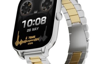 Vibez Majestic Luxury Smartwatch for Women & Men – Stainless Steel Strap, 1.83″Display, High Resolution, 60 Sports Modes,100+ Watch Faces, Long Battery & Bluetooth Calling Smart Watch for Women & Men