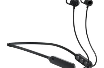 Skullcandy Jib Plus in-Ear Bluetooth Wireless Earbuds with 6 Hours Battery Life, Sound Isolation, Microphone, Volume & Track Control, Splash Resistant – Black