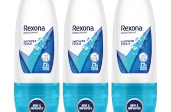 Rexona Shower Fresh Underarm Roll-On Deodorant for Women | 72 Hours Long-Lasting Odour Protection | 0% Alcohol, Safe on Skin | 25ML (Pack of 3)