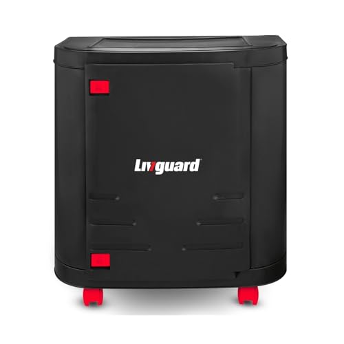 Livguard Inverter Battery Trolley with Protective Covered Box, Ideal for Home Inverter & Battery with 100 kg Load Capacity – Black