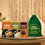 Khetika Carnival Festive Combo, Dry Fruits Gift Potli 800g | Almond. Cashews, & Dates | Premium Dry Fruit Festive Gifting