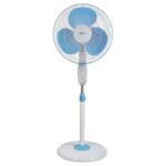 RR Signature Centaur 400 MM Pedestal Fan For Home| 90 Degree Silent Oscillation |High Air Delivery | 30 degree Tilt Functionality | 3 Speed Setting |2 Year Warranty 【White-Blue】