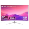 Zebronics Ac32Fhd Led Curved 75Hz 80Cm (32″) (81.28 Cm) 1920X1080 Pixels Fhd Resolution Monitor With Hdmi + Vga Dual Input, Built-In Speaker, Max 250 Nits Brightness, White