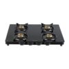 Havells GEOSLIM JUMBO stove |4 Heavy Duty Forged Brass Burner|6 mm Toughened Glass|Premium Valves|Removable Drip Tray|Soft Touch Knobs|5 year Warranty on Burners, Glass & Valves by Havells (Black)